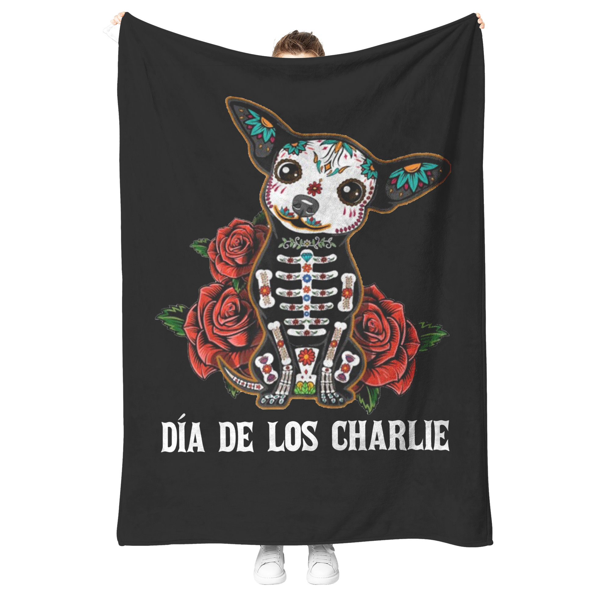 Customize_DIA_DE_LOS_CHARLIE_Blankets_V_Blanket_Model_Mockup.png