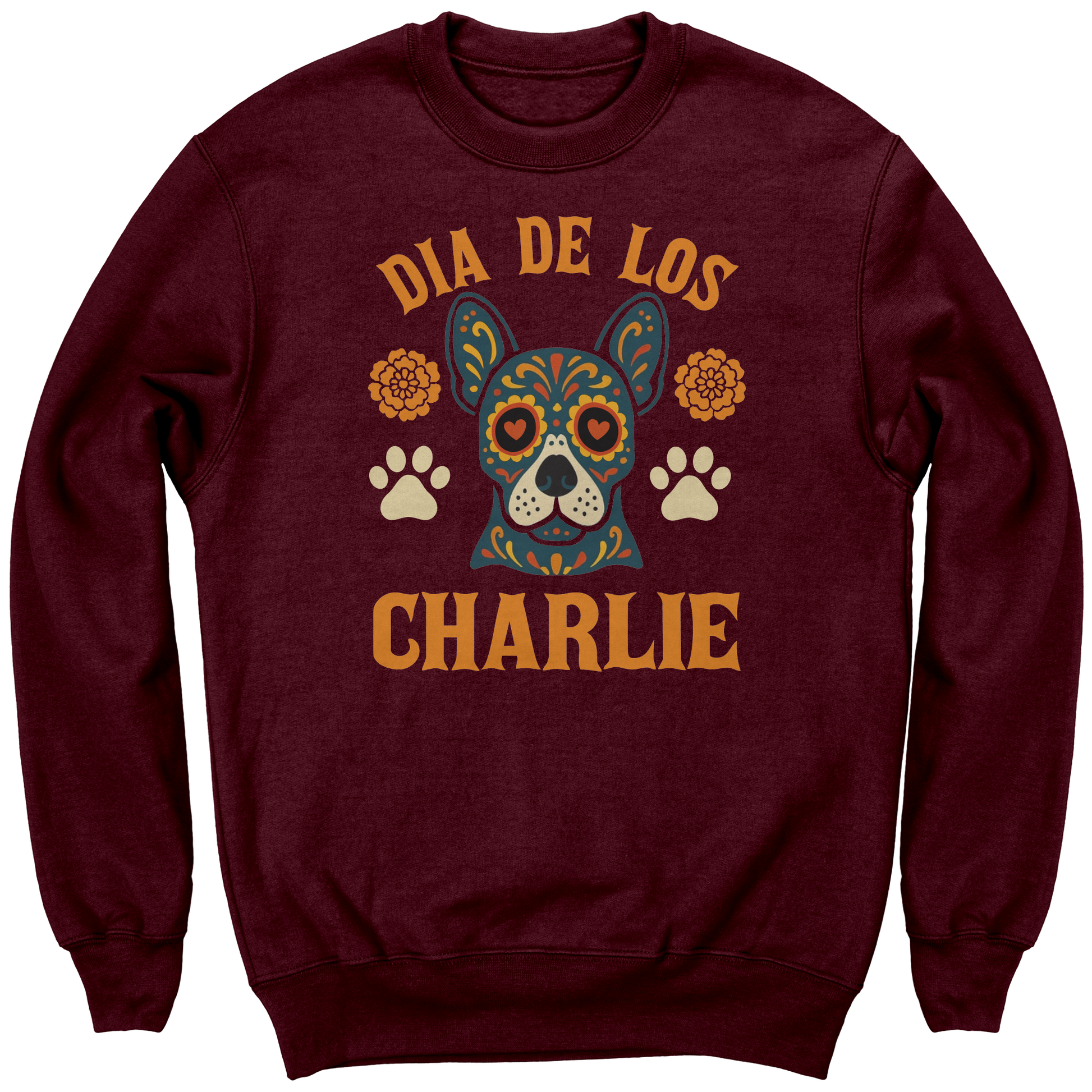 Customize_DIA_DE_LOS_CREWNECK_SWEATSHIRT_Maroon_Mockup.png