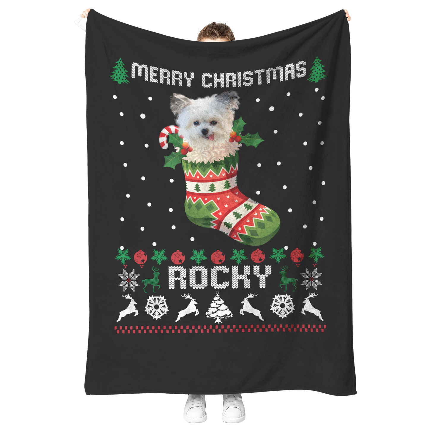 Customize_Name_Merry_Christmas_V_Blanket_Model_Mockup.png