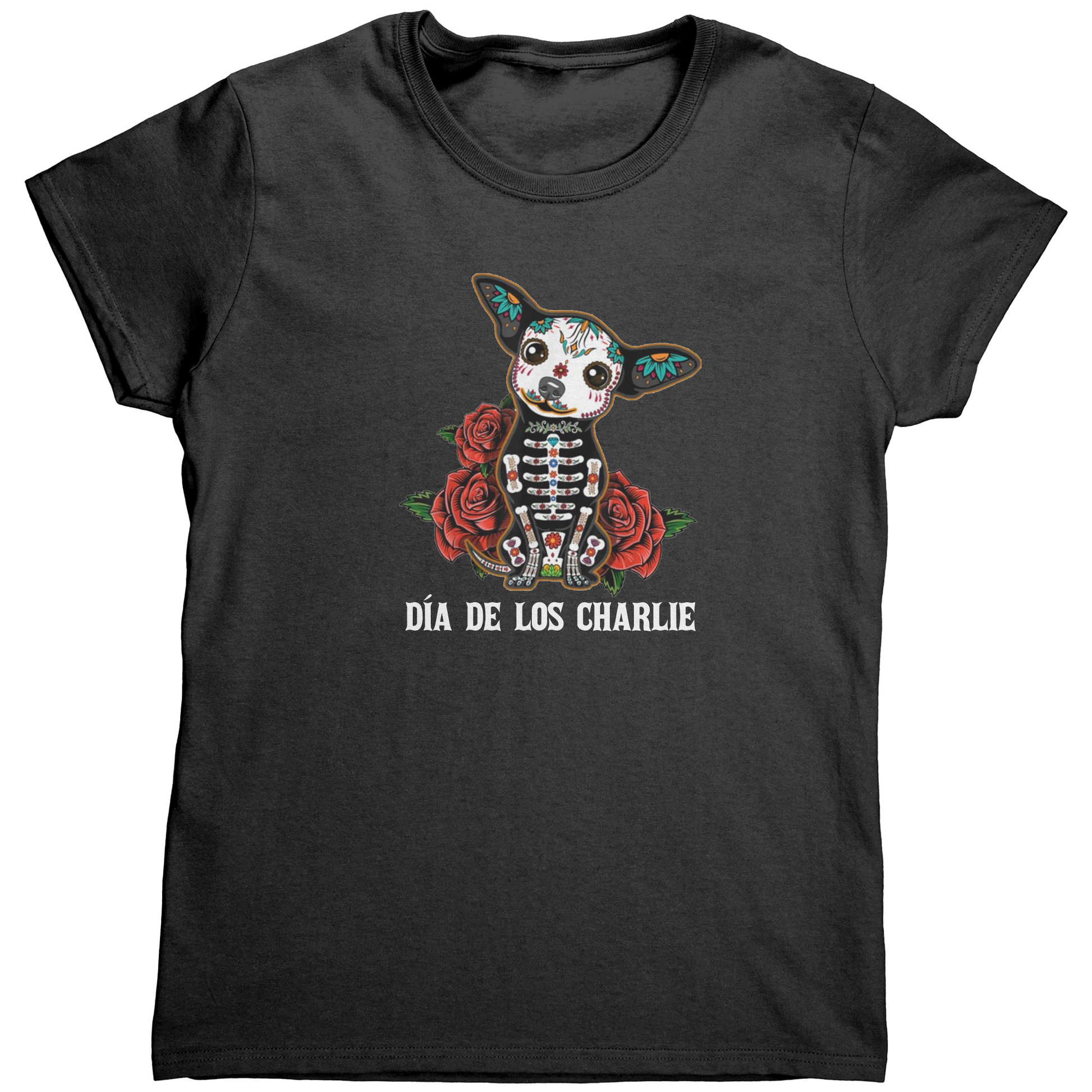 Customized_Name_and_Dog_Women_Shirt_Black_Mockup.png