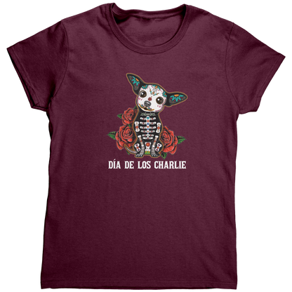 Customized_Name_and_Dog_Women_Shirt_Maroon_Mockup.png