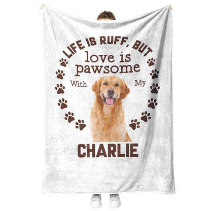 Personalized_Love_Is_Pawsome_Blankets_V_Blanket_Model_Mockup.png