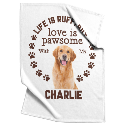 Personalized_Love_Is_Pawsome_Blankets_V_Blanket_Top_Bottom_Folds_Mockup.png