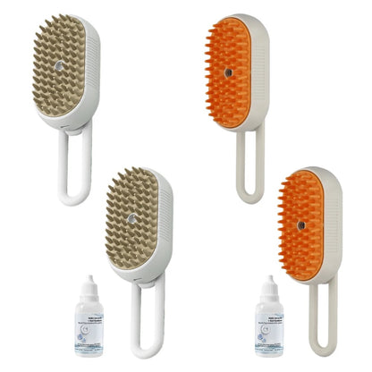 🐾 SnuggleSteam™ 3-in-1 Electric Pet Brush – Groom, De-Shed & Pamper