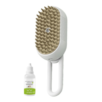 🐾 SnuggleSteam™ 3-in-1 Electric Pet Brush – Groom, De-Shed & Pamper