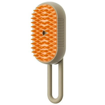 🐾 SnuggleSteam™ 3-in-1 Electric Pet Brush – Groom, De-Shed & Pamper